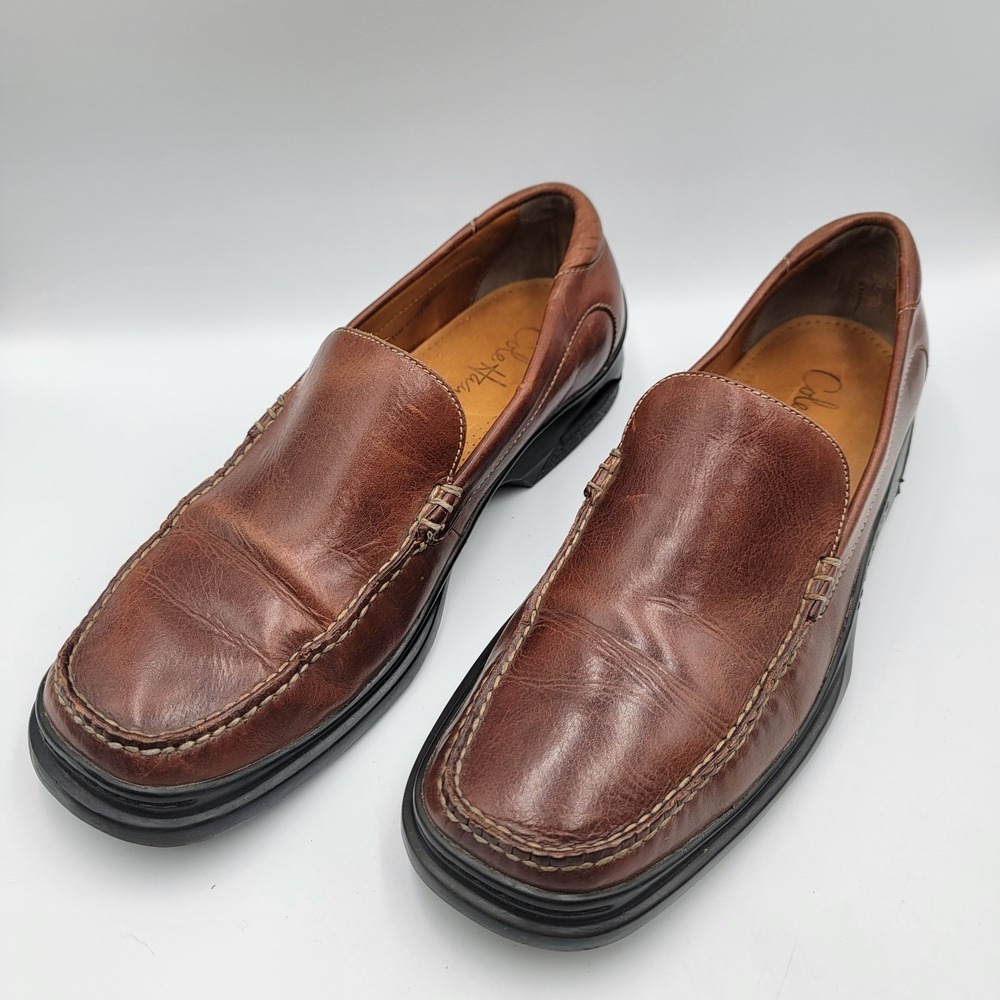 Cole Haan Loafers Mens Sz 11 M Mid Brown Leather Slip On Venetian Shoes
